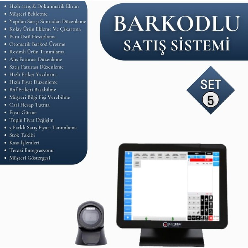 Netkod Yazılım Netkod Pos Barkod Sistemi - Set5 Yazıcılar Fiyatı