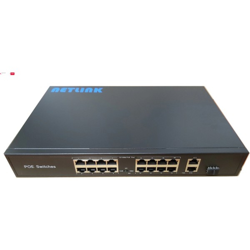 Netlink NTL161SFPAF 16 Port 10/100 Poe 2 Port Gigabit Uplink 1 Port Sfp 300W Netlink Oto Boyaları Fiyatı