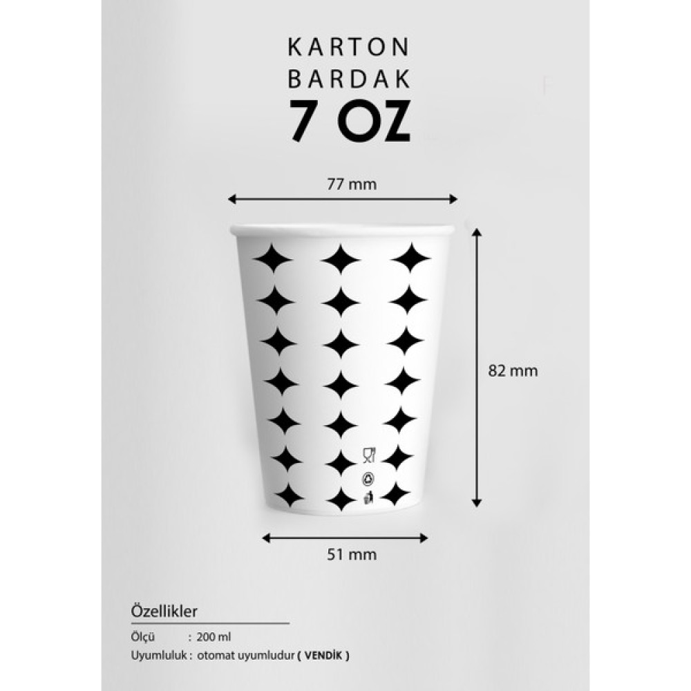 Netra 7oz karton bardak 7oz Karton Bardak 3000'LIKOLI Fotokopi Kağıdı Fiyatı