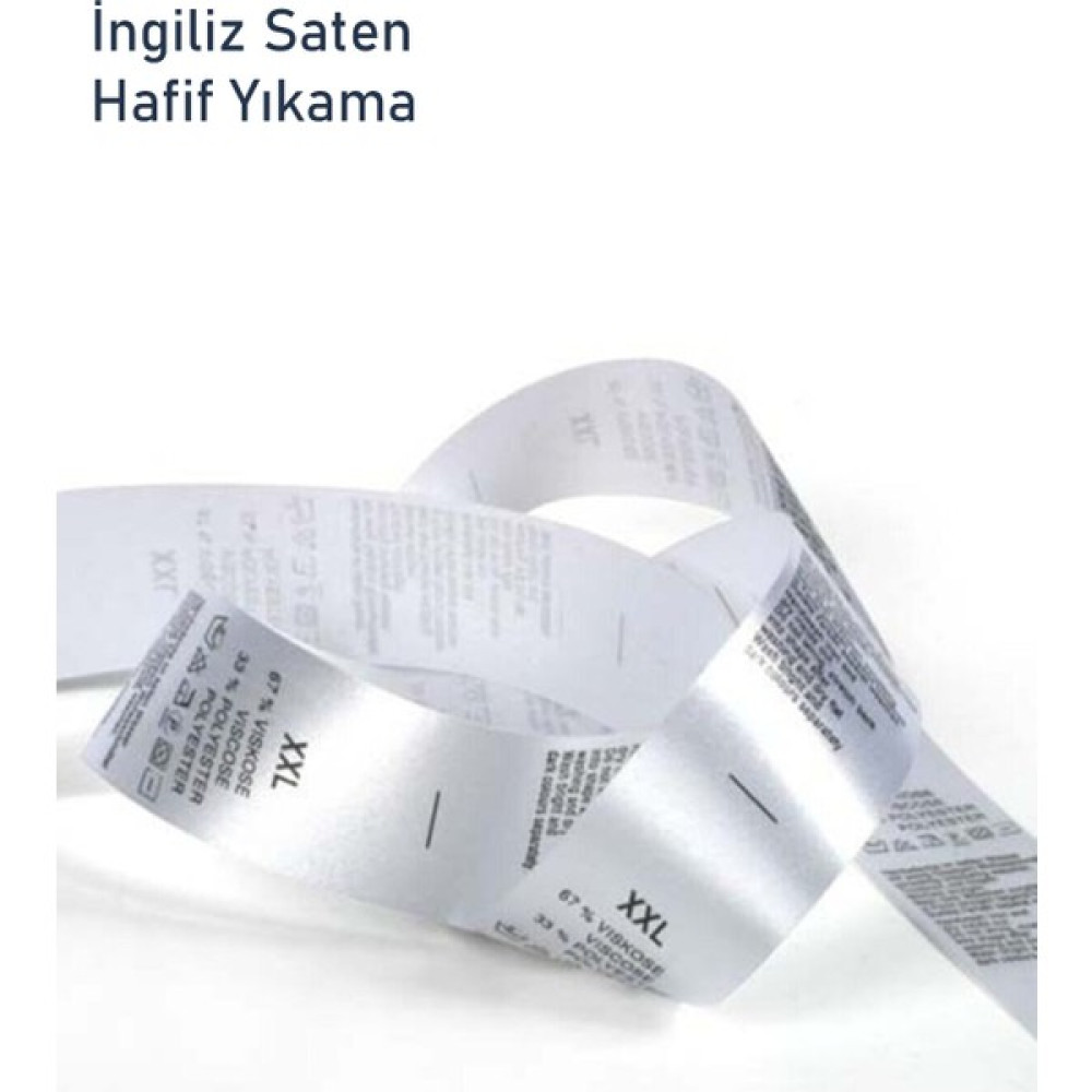 Netsan Etiket 3cm Ingiliz Saten 200MT Beyaz Hafif Yıkama Talimatı Etiketi Barkod Okuyucular Fiyatı
