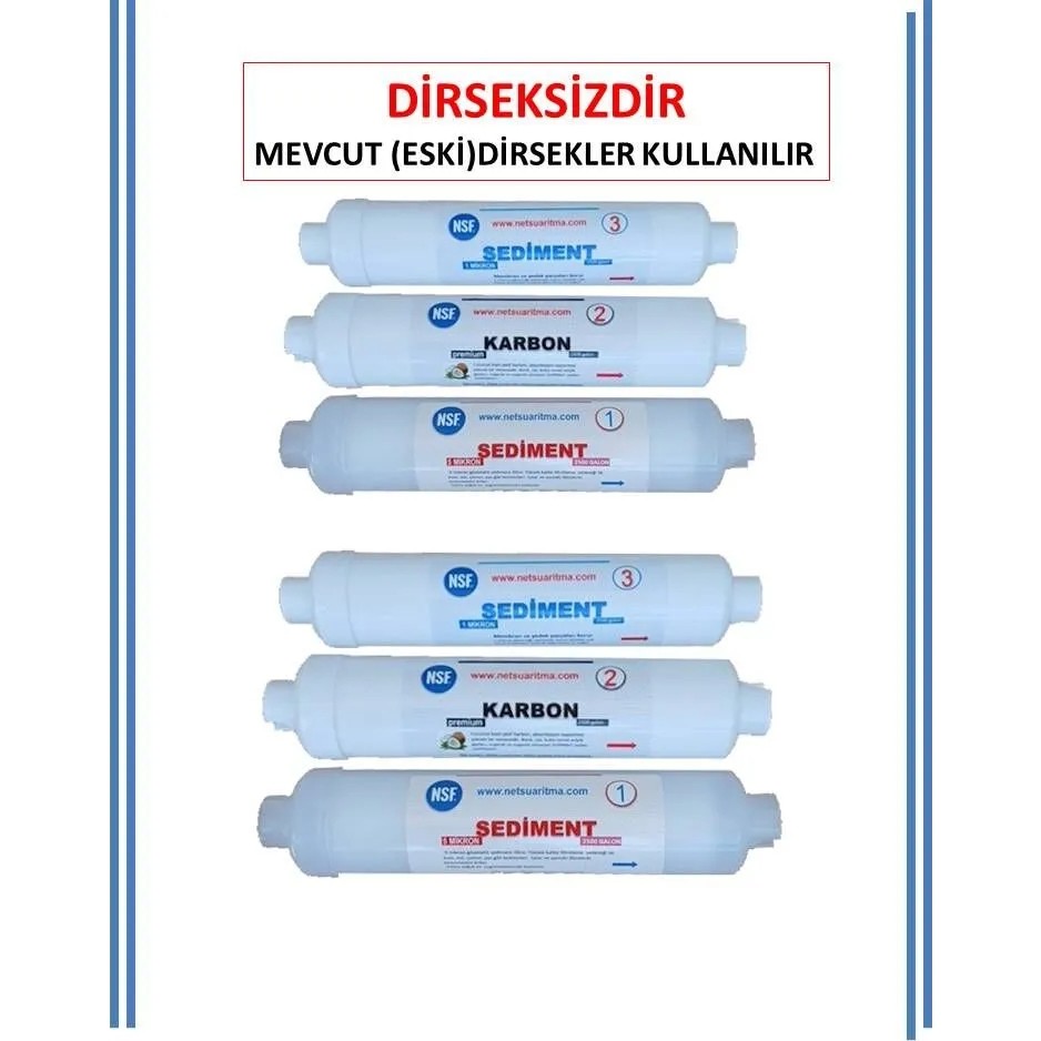 Netsu -2 Adet-3 lü Ön Filtre Takımı-Kapalı Kapalı Kasa Su Arıtma Filtresi Su Arıtma Cihazı Fiyatı