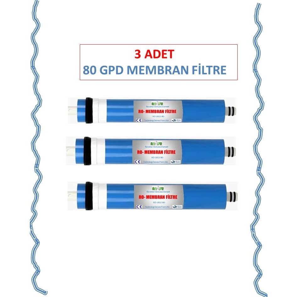 netsu arıtma 80 Gpd -3 Adet Membran Filtre Diğer Fiyatı