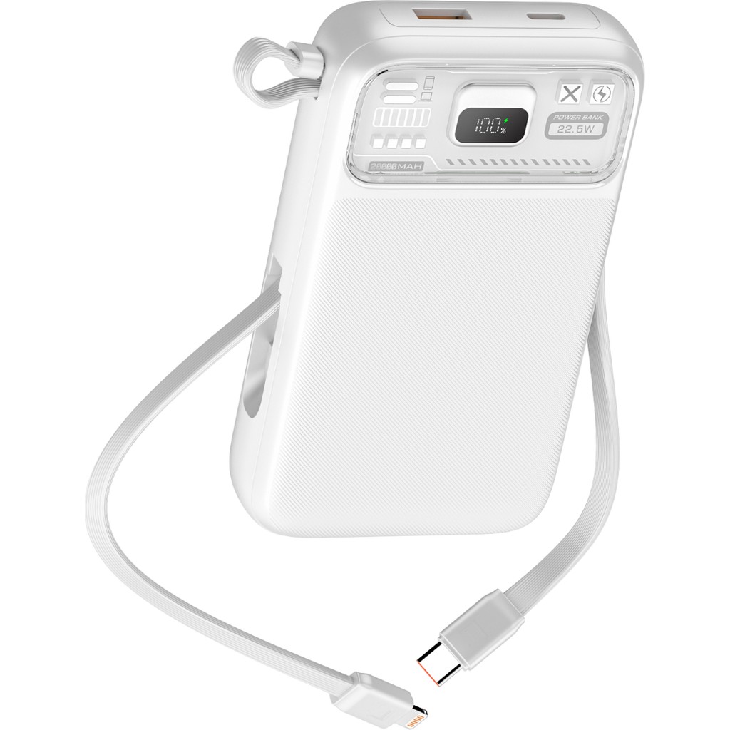 Nettech NT-PW35 Pd 20W + 22.5W 15W 20000 Mah Taşınabilir Powerbank (Beyaz) - Beyaz Taşınabilir Şarj Cihazı - Powerbank Fiyatı