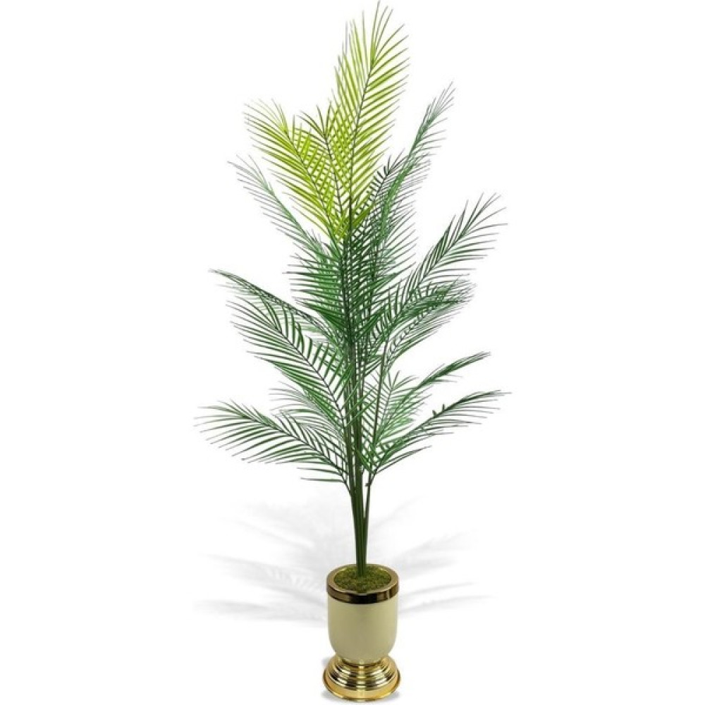 Nettenevime Yapay Ağaç Areka Ağacı Salon Bitkisi Krem Gold Metal Vazoda 130 cm 12 Yaprak Ev & Dekorasyon Aksesuarları Fiyatı