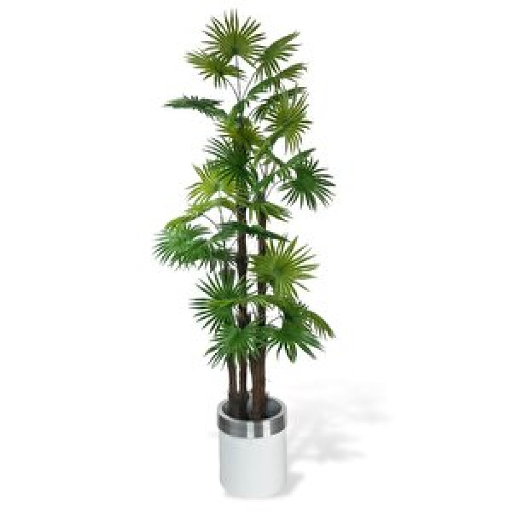 Nettenevime Yapay Ağaç Yelpaze Palmiye 4katlı Fanpalm 32 Yaprak Gümüş Kemerli Beyaz Saksıda 170*65cm Obje Fiyatı
