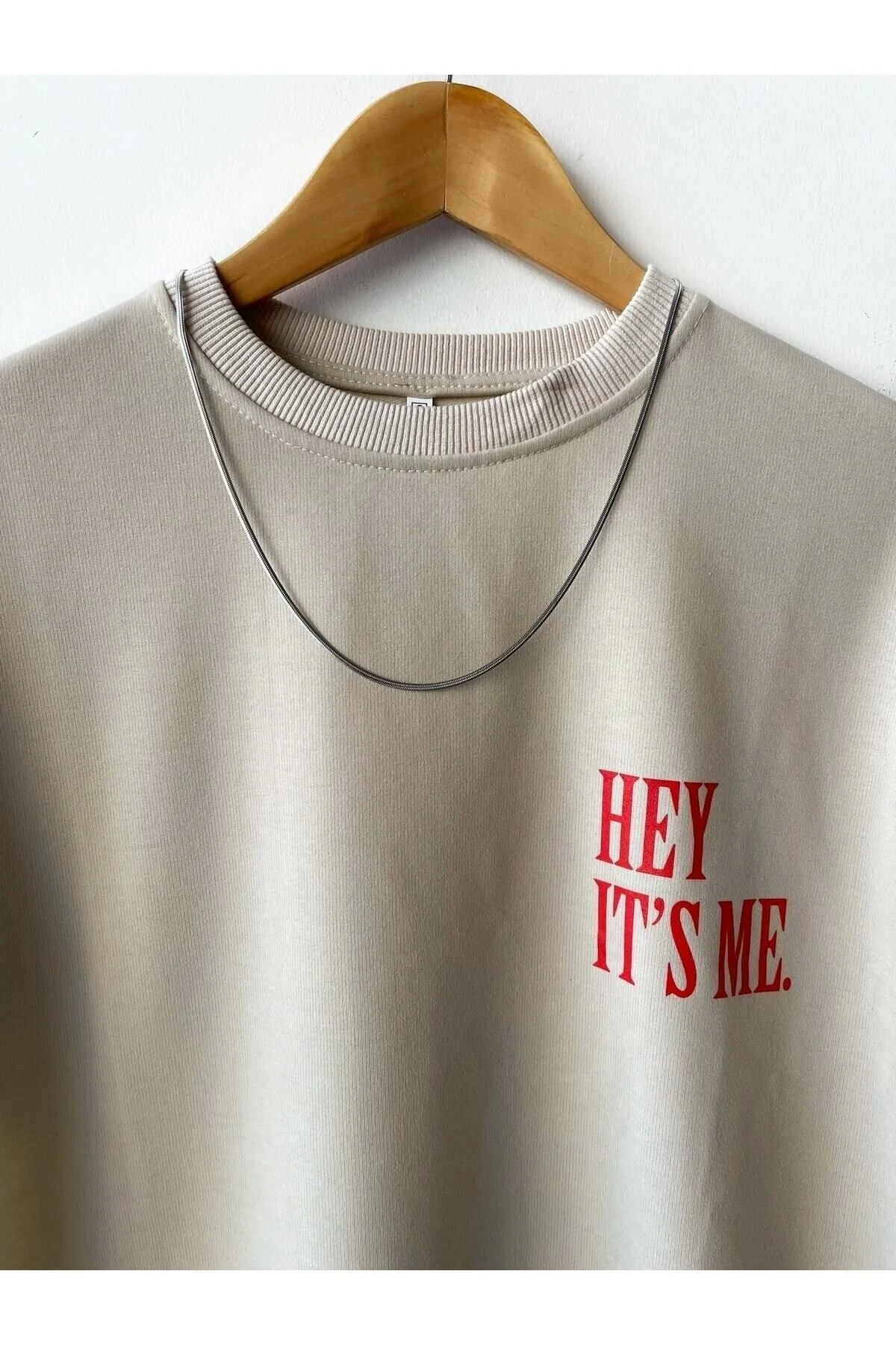 NETTENSTORE Erkek Hey Its Me Baskılı Bisiklet Yaka Oversize T-shirt 6XL Beden" Bayan T-shirt Fiyatı