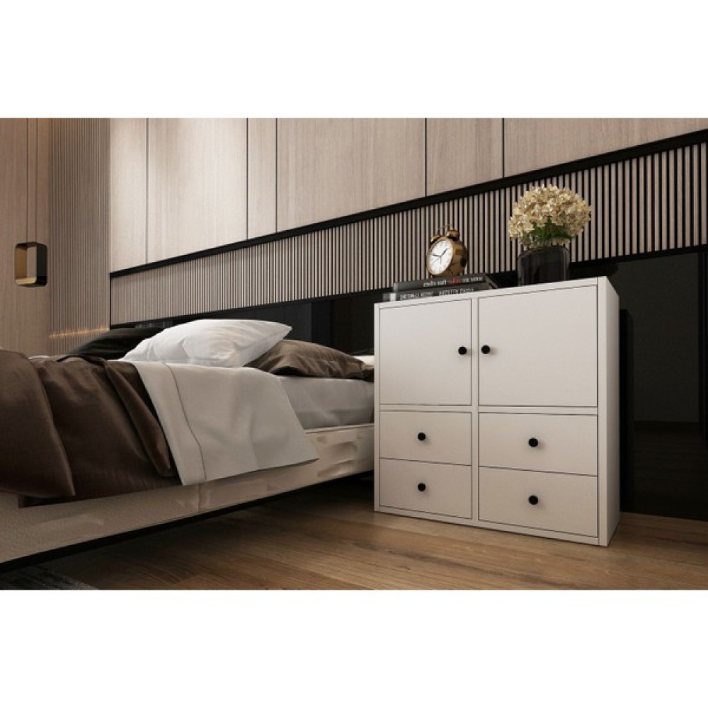 Nettrends Dolapli Çekmeceli Komodin 65 cm KMD-1012-Ç - Naturel Komidin Fiyatı