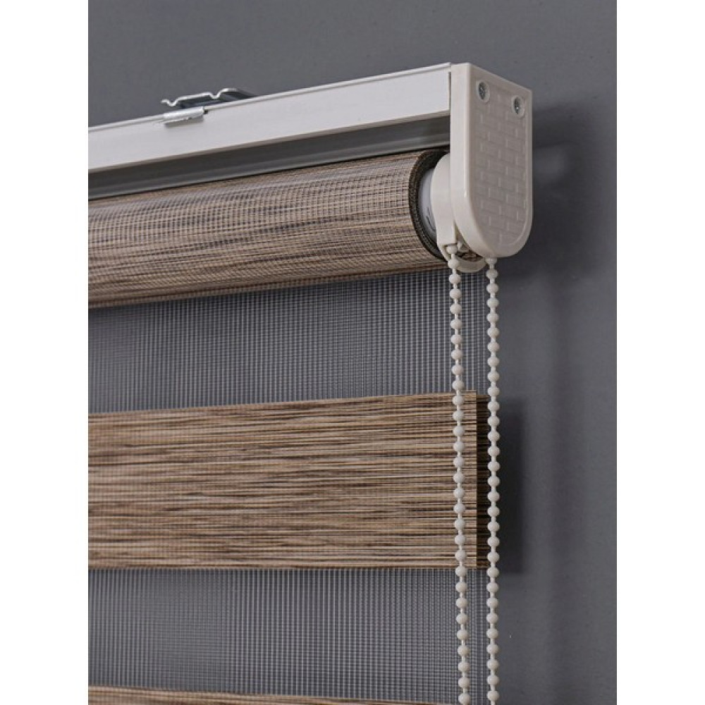 Network Avm Ithal Bambu Kalın Kahverengi Zebra Stor Perde Etek Dilimsiz - 180 x 200 cm Perde Fiyatı