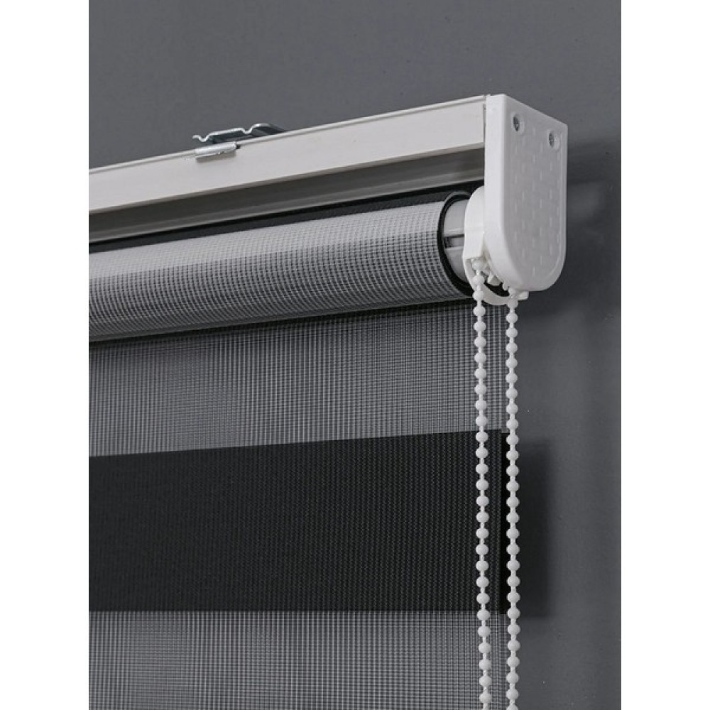 Network Avm Ithal Bambu Kalın  Siyah   Zebra Stor Perde Etek Dilimsiz - 160 x 200 cm Perde Fiyatı