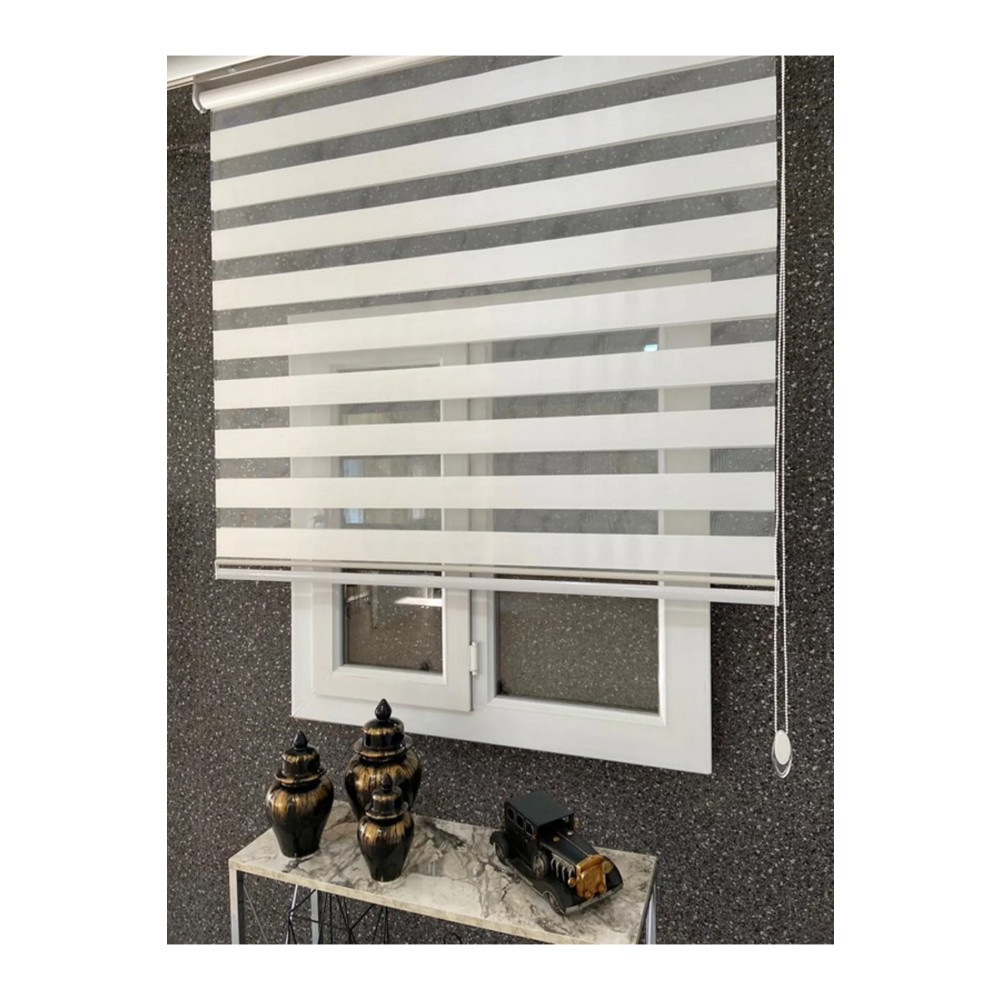 NetworkAvm Ithal Bambu Beyaz Zebra Stor Güneşlik Perde Eteği Dilimli (alüminmyumkasa Metalayak ) 140 x 200 Beden Stor Perde Fiyatı