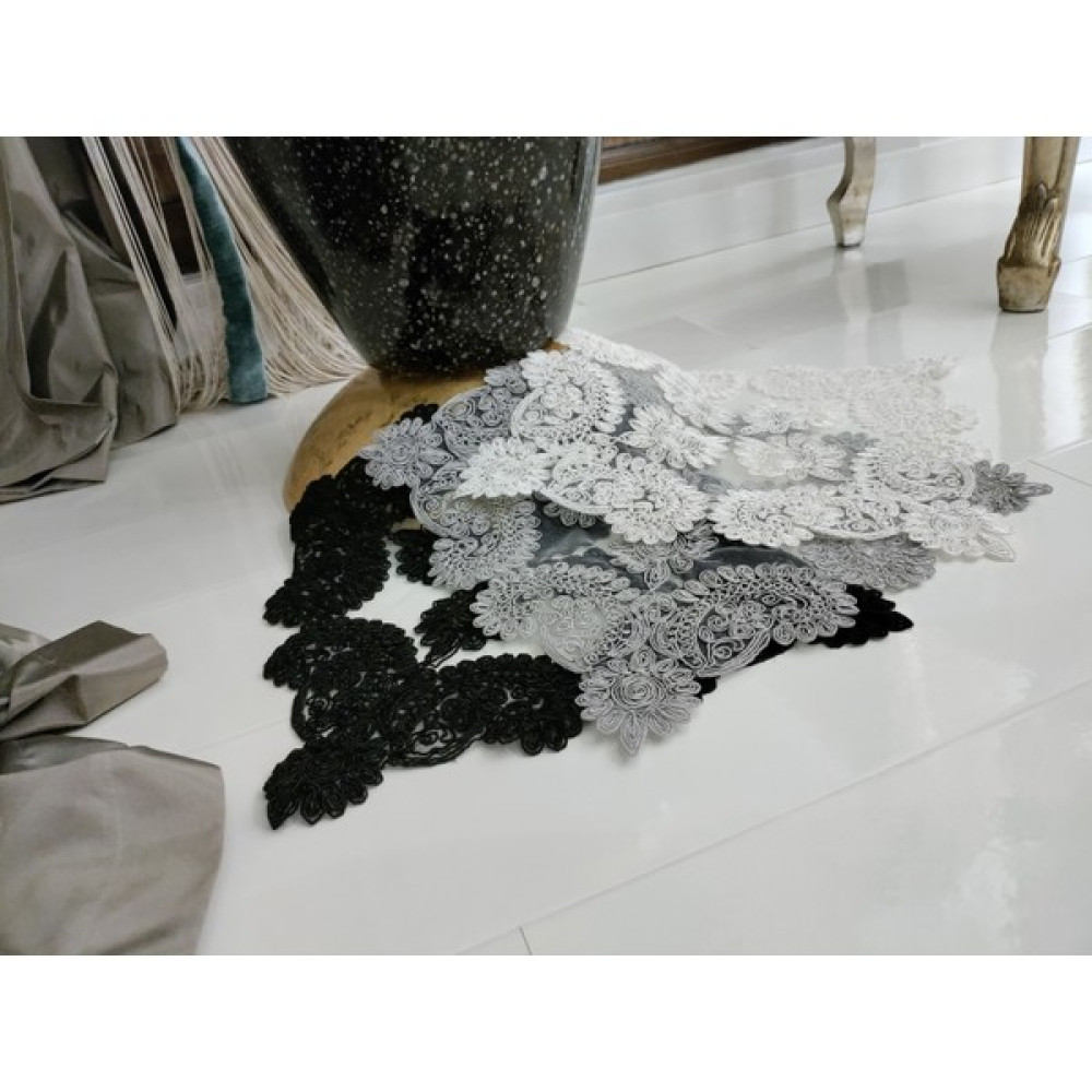 Neu Bella Home Neubella Home Amerikan Servis Özel Nakış Tasarım Supla Çiçek Masa Ve Sunum Takımı Çeyizlik Krem - 40 x 40 cm - Açık Krem Amerikan Servis Fiyatı