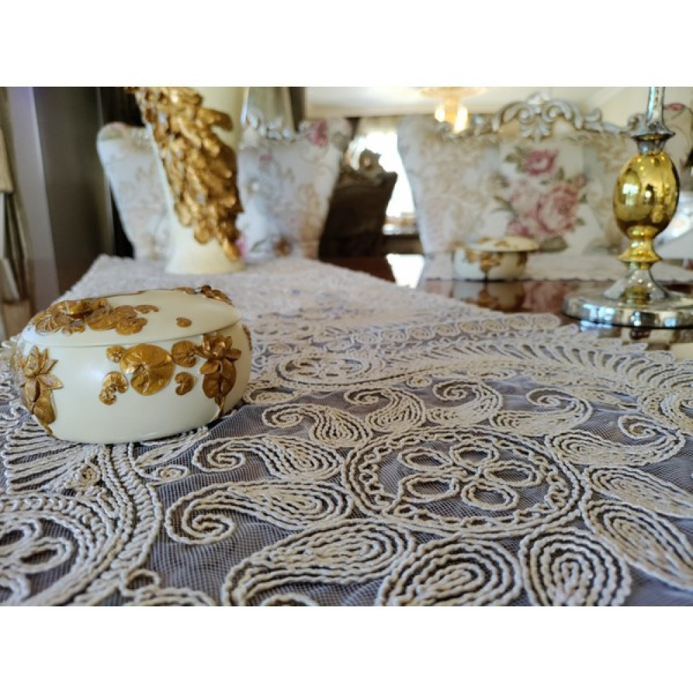 Neu Bella Home Neubella Home Amerikan Servis Supla Ve Runner Seti 6 Kişilik Ahtapot Set Masa Ve Sunum Takımı Çeyizlik Kapiçino - 110 x 40 cm Amerikan Servis Fiyatı