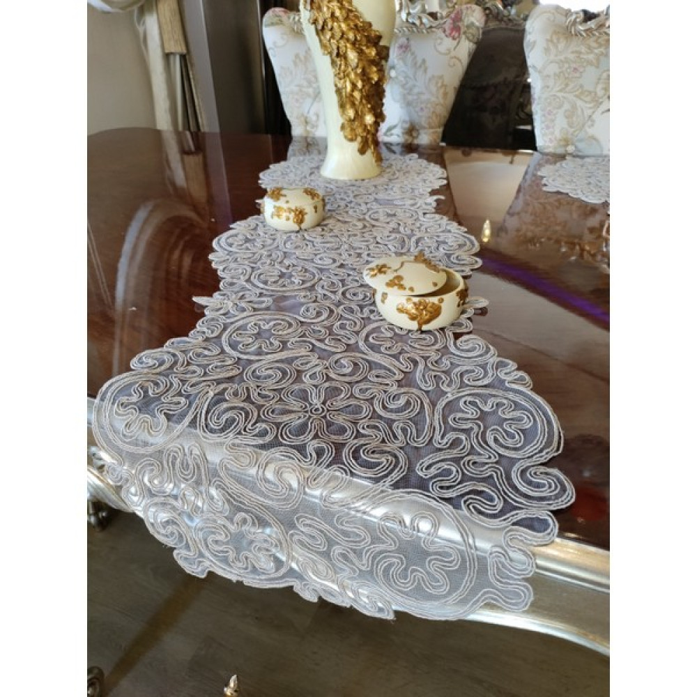 Neu Bella Home Neubella Home Amerikan Servis Supla Ve Runner Seti 6 Kişilik Sarmaşık Set Masa Ve Sunum Takımı Çeyiz Kapiçino - 110 x 40 cm Amerikan Servis Fiyatı