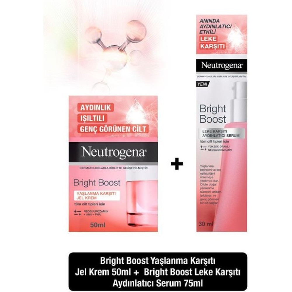 Neutrogena Bright Boost Jel Krem 50 ml + Leke Aydınlatıcı Serum 30 ml Leke Kremi Fiyatı