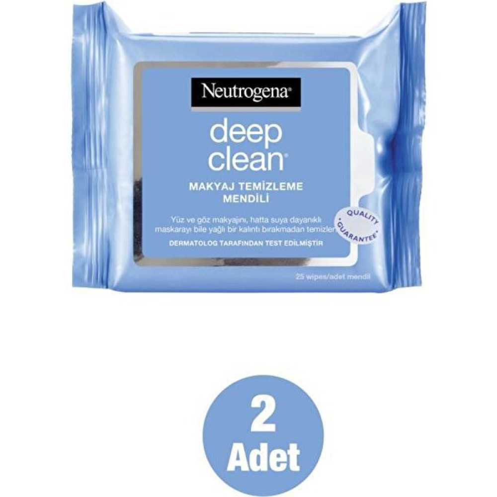 Neutrogena Deep Clean Makyaj Temizleme Mendili 25 Adet x 2 Adet Makyaj Temizleyicileri Fiyatı