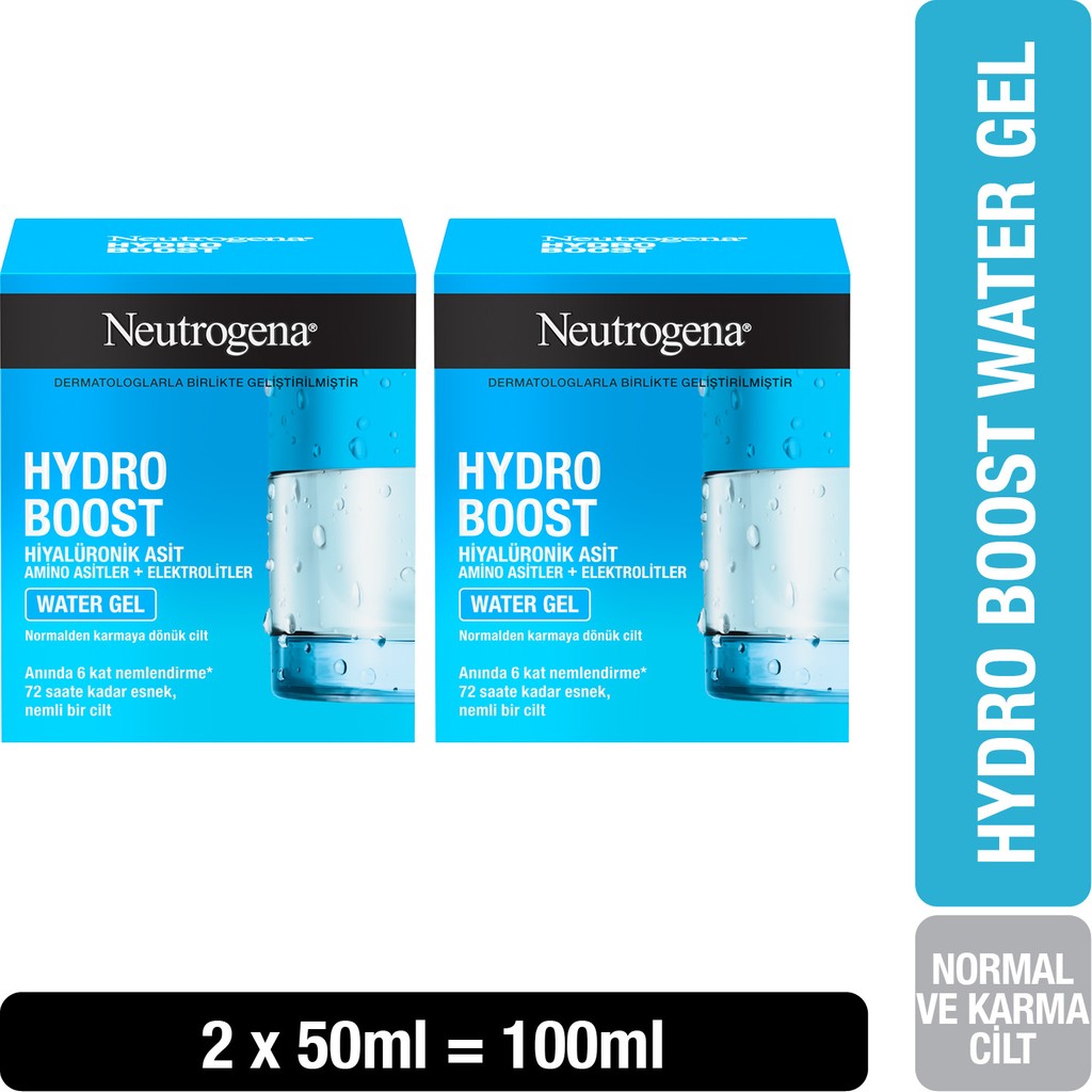 Neutrogena Hydro Boost Water Gel Normal Ciltler İçin Nemlendirici 50 ml x 2 Adet Nemlendiriciler Fiyatı