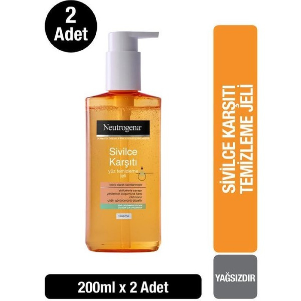 Neutrogena Visibly Clear Sivilce Karşiti Günlük Yüz Temizleme Jeli 200 Ml X2 Cilt Temizleme ve Peeling Fiyatı