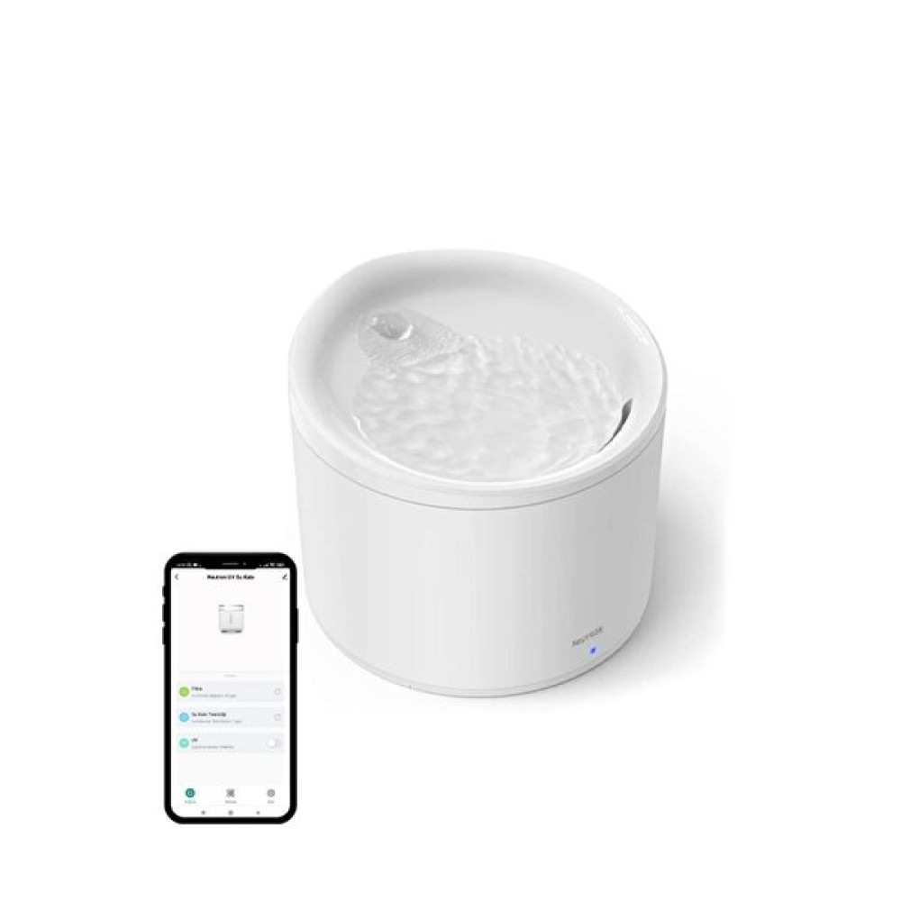 Neutron Ntl-Pw-02L Evcil Hayvan Wi-Fi Bluetooth Destekli Uygulama ile Kontrollü Akıllı Su Kabı Evcil Hayvan Ürünleri Fiyatı