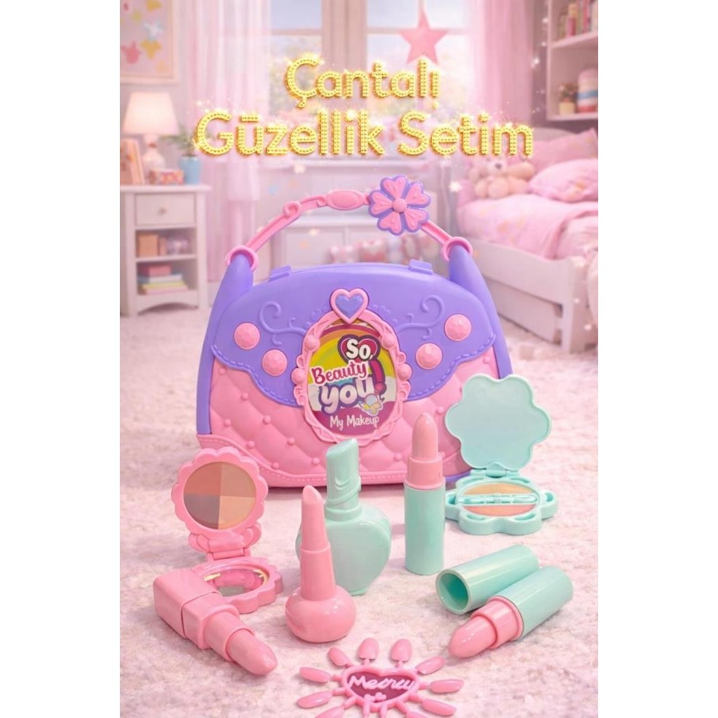 NeUygun Çantalı Oyuncak Güzellik Seti, Kız Çocuk Oyuncağı - Çok Renkli Anne Bebek Oyuncak Fiyatı