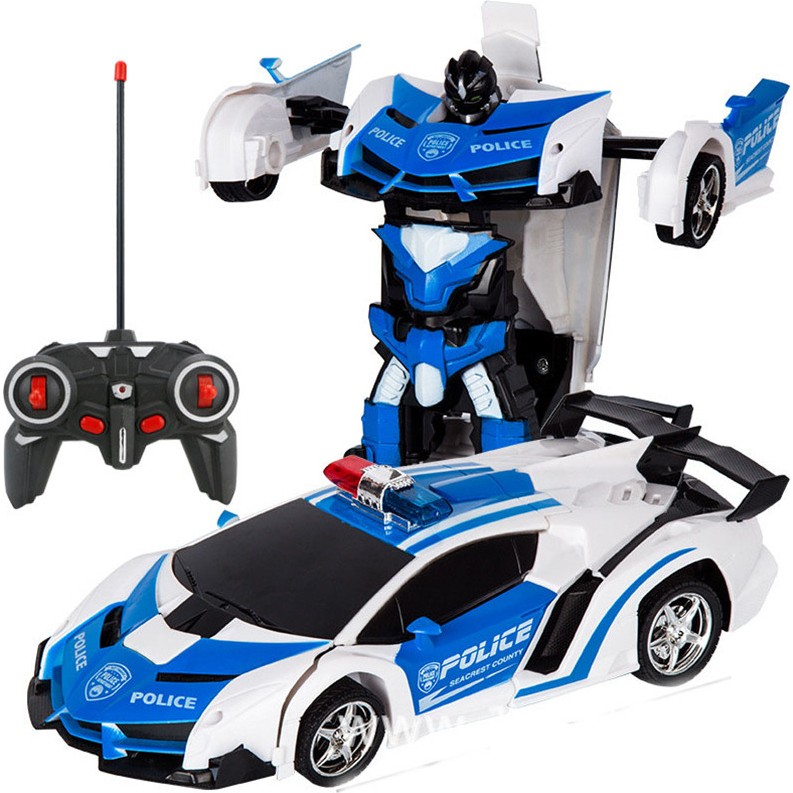 NeUygun Uzaktan Kumandalı Şarjlı Robota Dönüşen Araba Işıklı 1/18 Ölçek Transformers Robota Dönüşen Oyuncak Araba - Mavi - Beyaz TV Aksesuarları Fiyatı
