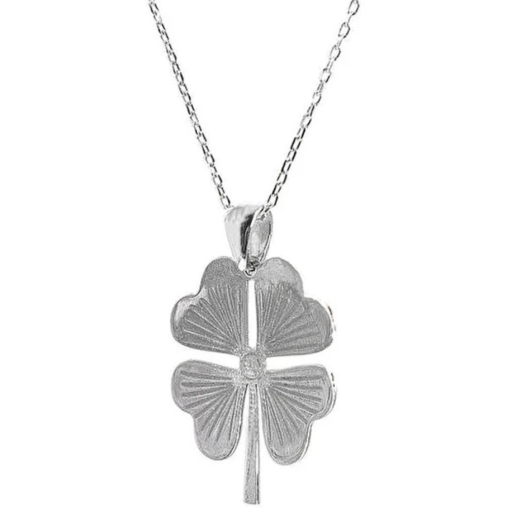 Neva Jewelry 925 Ayar Favori Dört Yapraklı Yonca Modelli Gümüş Kolye - Silver - 45 cm Gümüş Kolye Fiyatı
