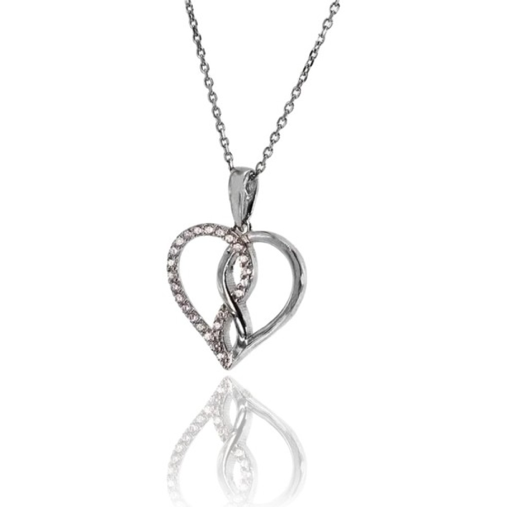 Neva Jewelry Özel Tasarım Sonsuzluk Kalp Kolye Gümüş Kolye Fiyatı
