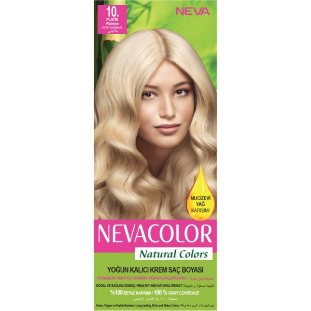 Nevacolor Natural Colors 10 Platin - Kalıcı Krem Saç Boyası Seti Saç Boyası Fiyatı