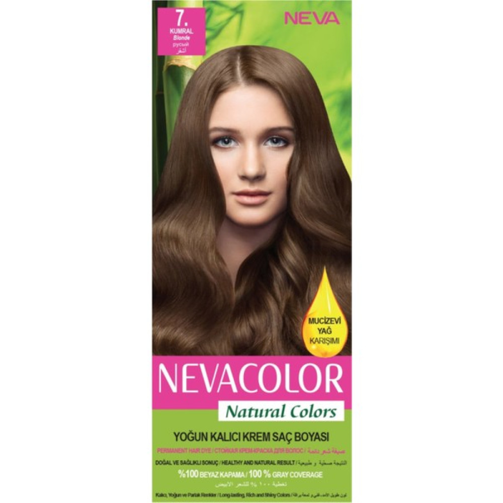 Nevacolor Natural Colors 7. Kumral - Kalıcı Krem Saç Boyası Seti - 7 Saç Boyası Fiyatı
