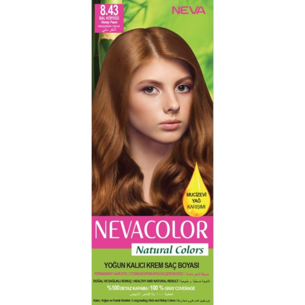 Nevacolor Natural Colors 8.43 Bal Köpüğü - Kalıcı Krem Saç Boyası Seti Saç Boyası Fiyatı