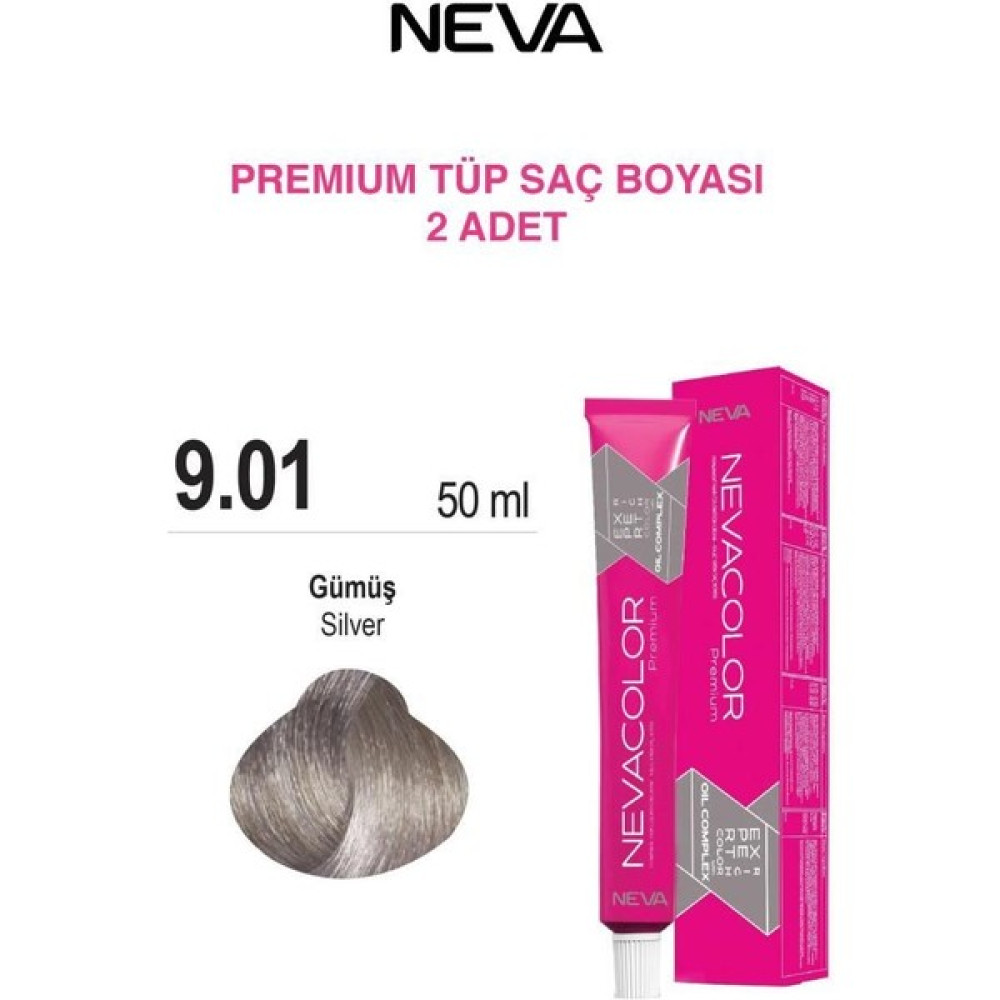 Nevacolor Tüp Saç Boyası 9.01 Gümüş 50ml X2 Saç Boyası Fiyatı