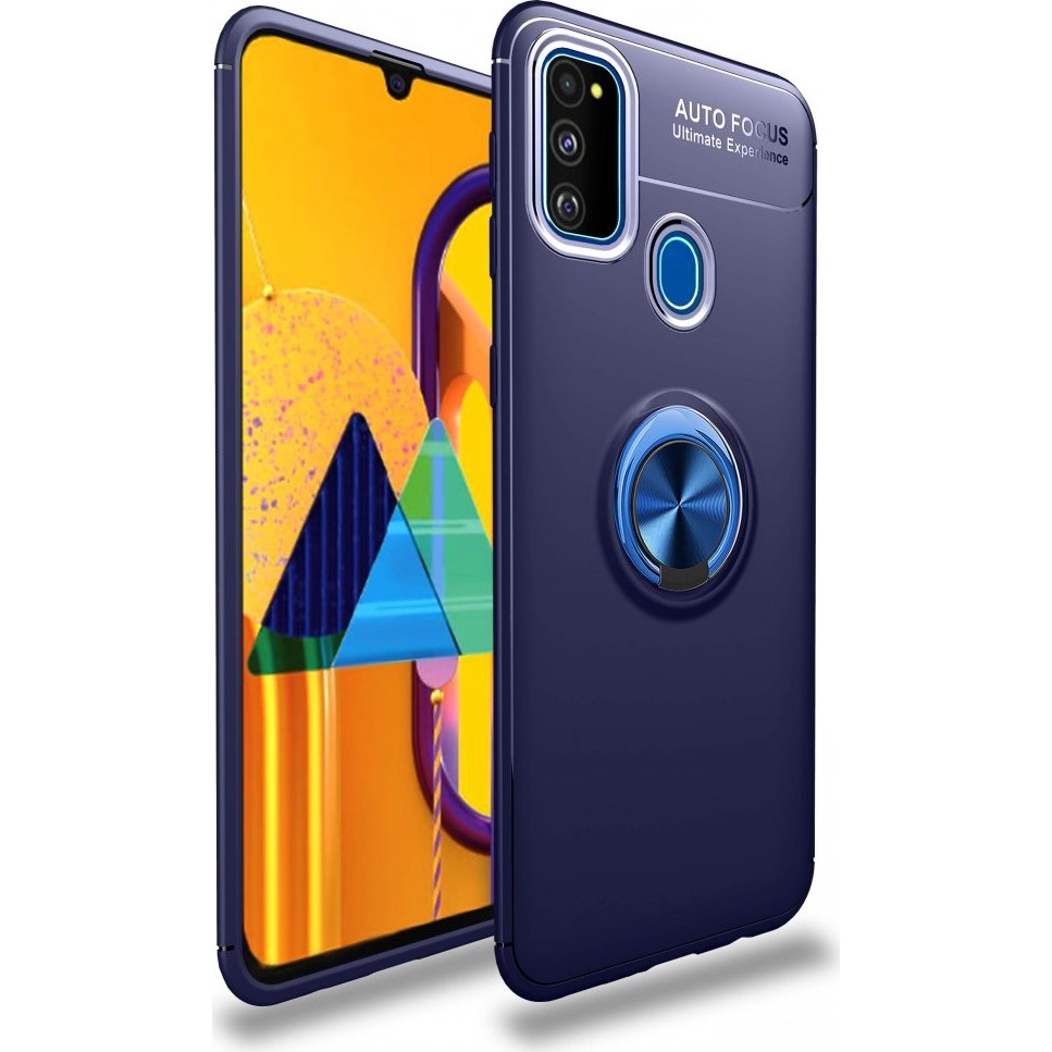 Nevarium Samsung Galaxy M21 Kılıf Yüzüklü Silikon Range Mavi Cep Telefonu Kılıfı Fiyatı