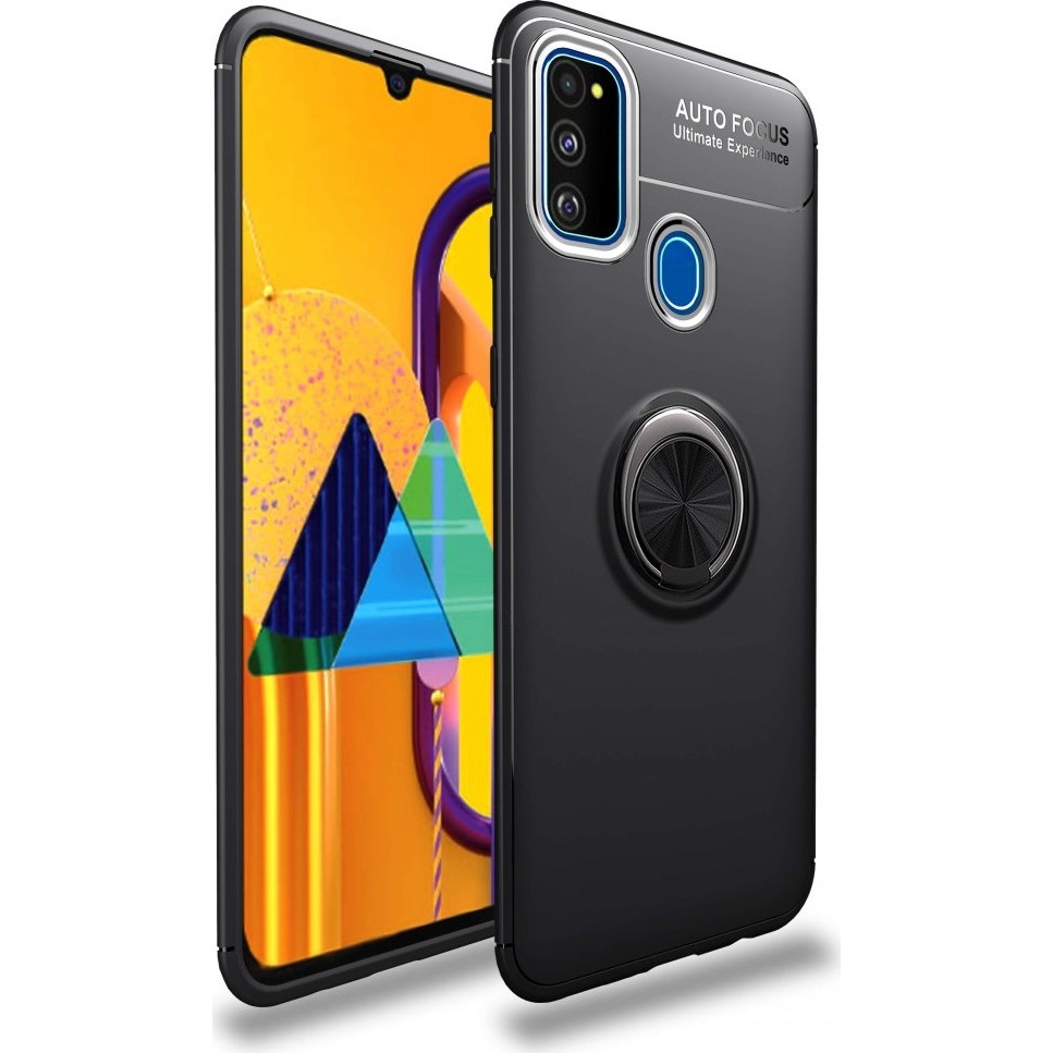 Nevarium Samsung Galaxy M21 Kılıf Yüzüklü Silikon Range Siyah Cep Telefonu Kılıfı Fiyatı