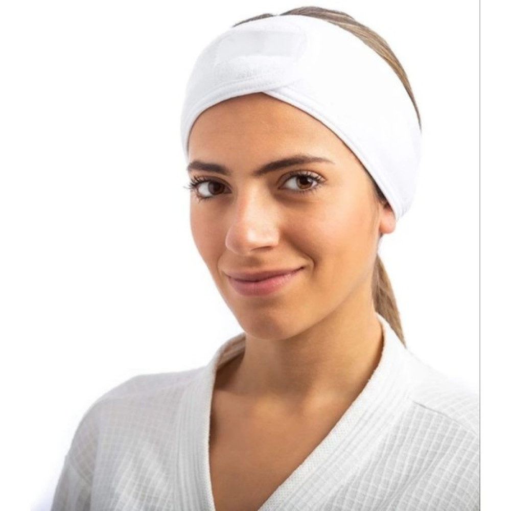 Nevateks Makyaj Saç Bandı Bandanası Etrafı Biyeli Cırt Bantlı Beyaz Microfiber Kozmetik Kuaför Spor Spa Wellsoft 63X10 cm Toka, Taç & Saç Bandı Fiyatı