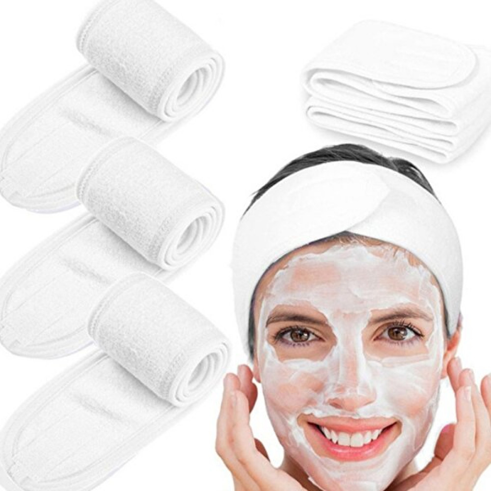Nevateks Tekstil Pamuklu Makyaj Saç Bandanası Beyaz Bayan Kozmetik Kuaför Spor Spa 58X10 cm Toka, Taç & Saç Bandı Fiyatı
