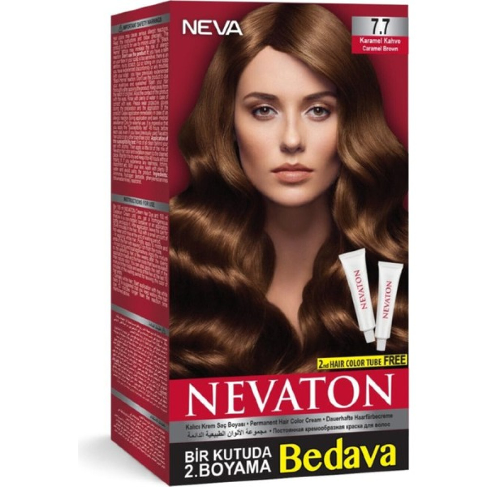 Nevaton Saç Boyası Seti 7.7 Karamel Kahve Saç Boyası Fiyatı
