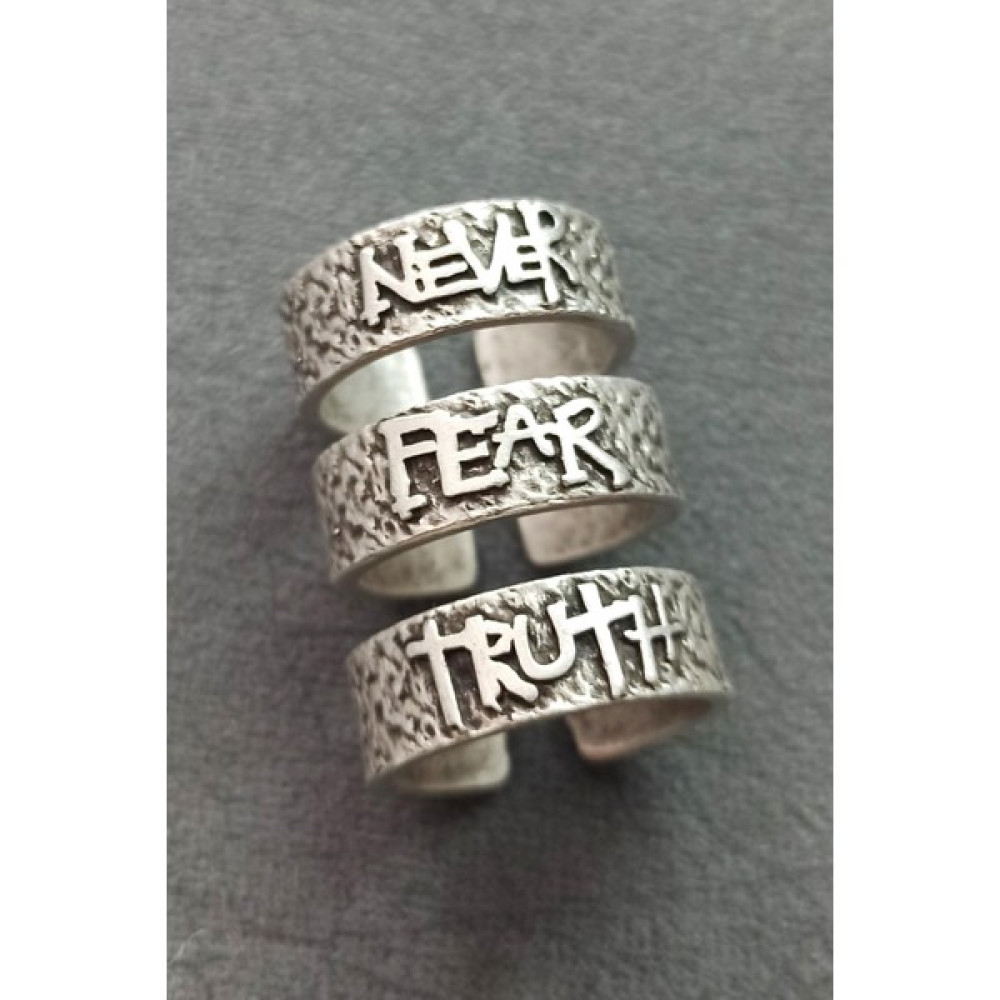 Never Fear Truth Johnny Depp Yüzüğü Erkek Yüzük Seti Gümüş Kaplama Ayarlanabilir El Yapımı Yüzük Yüzükler Fiyatı