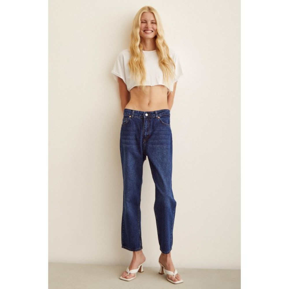 Never More Basic Boyfriend Jean Bayan Jeans / Kot Pantolon Fiyatı