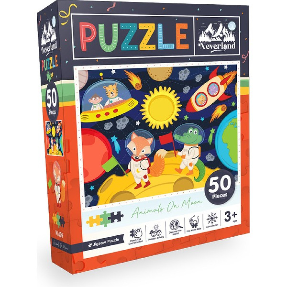 Neverland 50 Parça - Anımals On Moon (Ay Hayvanları) Puzzle & Aksesuarları Fiyatı