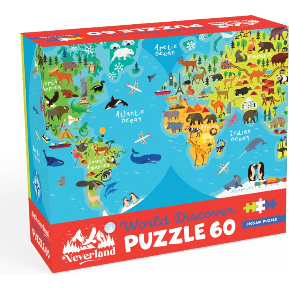 Neverland 60 Parça Çocuk Puzzle - World Dıscover (Dünyayı Keşfet) Anne Bebek Oyuncak Fiyatı