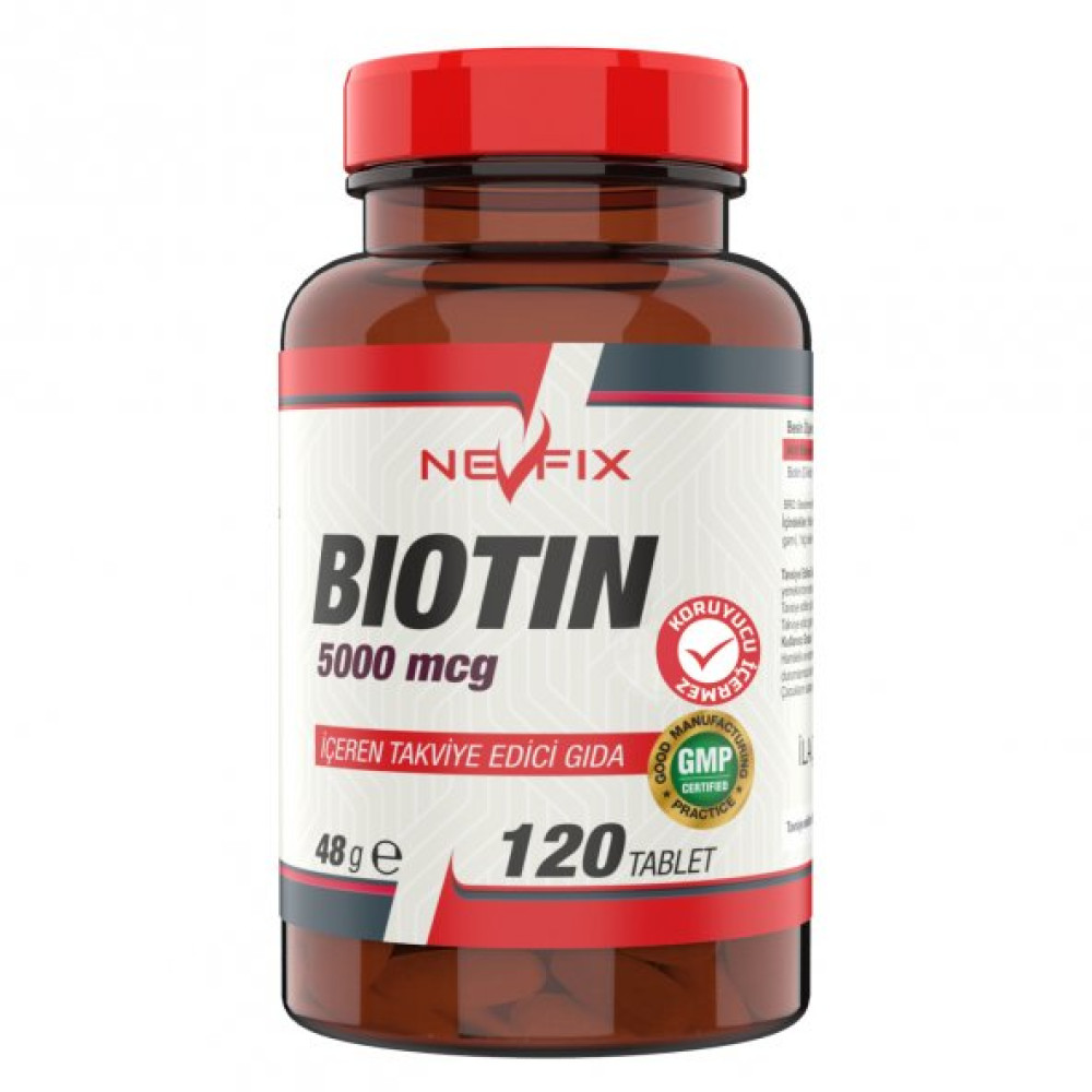 Nevfix Biotin 5000 Mcg 120 Tablet Kişisel Bakım Gereçleri Fiyatı