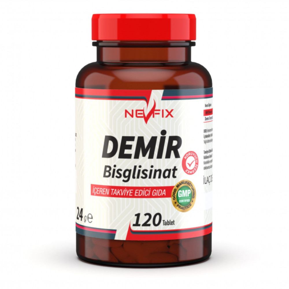Nevfix Demir Bisglisinat 17 Mg 120 Tablet Iron Kişisel Bakım Gereçleri Fiyatı