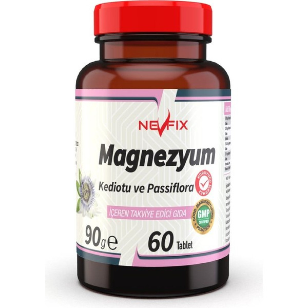Nevfix Magnezyum Klorür - Bisglisinat - Malat - Sitrat Kedi Otu Pasiflora 60 Tablet Amino Asit Fiyatı