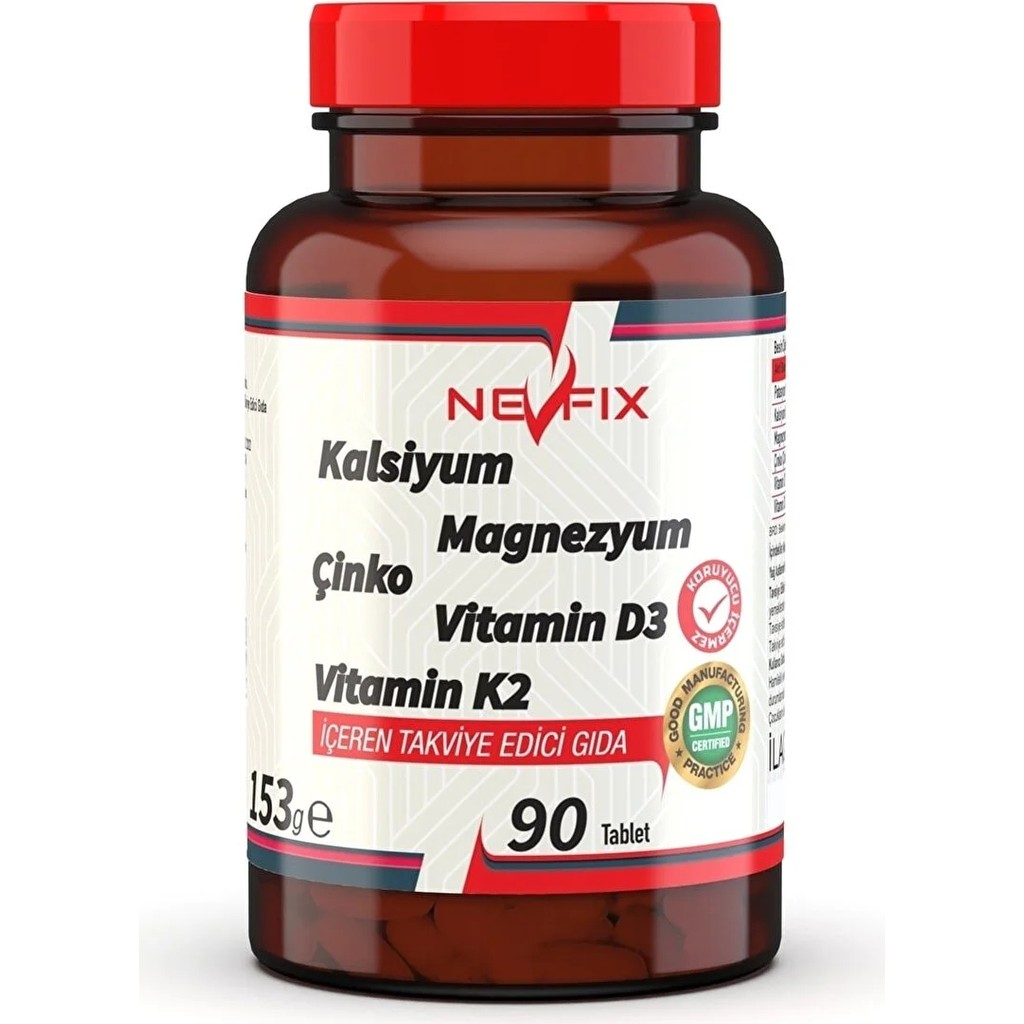 Nevfix Takviye Edici Gıda 90 Tablet Kalsiyum Magnezyum Potasyum Çinko Vitamin D3 ve K2 Yerli Üretim SSD / Solid State Drive Fiyatı