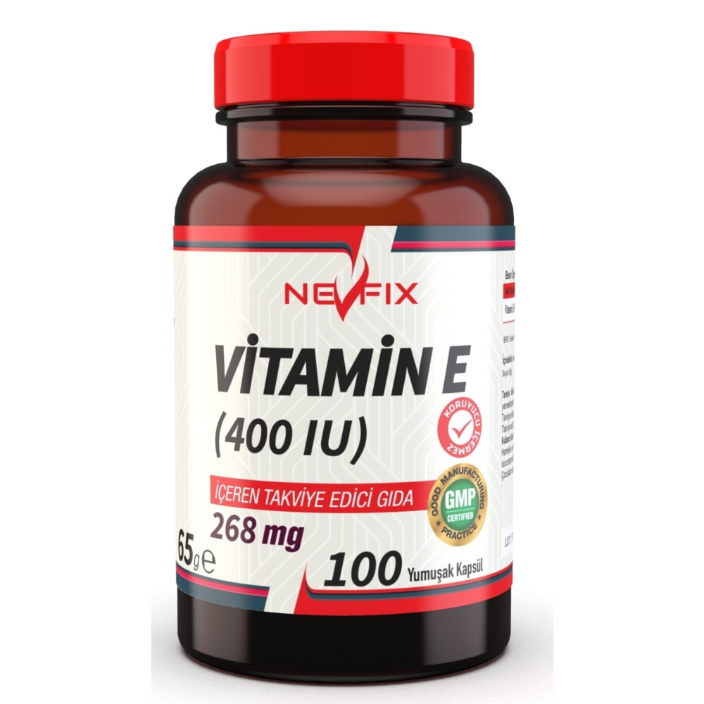 Nevfix Vitamin E 400 Iu (268 Mg) 100 Yumuşak Kapsül Sağlık / Diyet Fiyatı