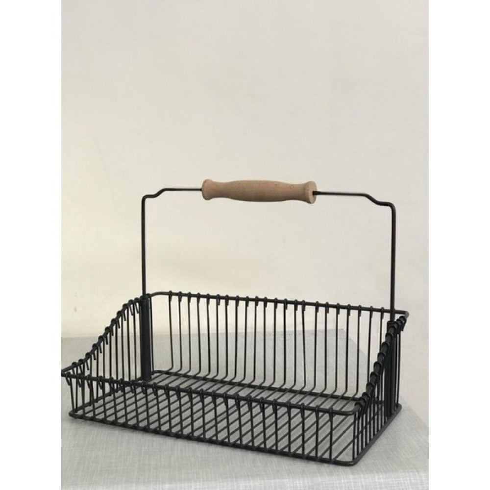 Nevhas Siyah Mutfak Banyo Sepeti Çok Amaçlı Sept Ferforje Metal Fintorp Model 20*30 Banyo Aksesuarları Fiyatı