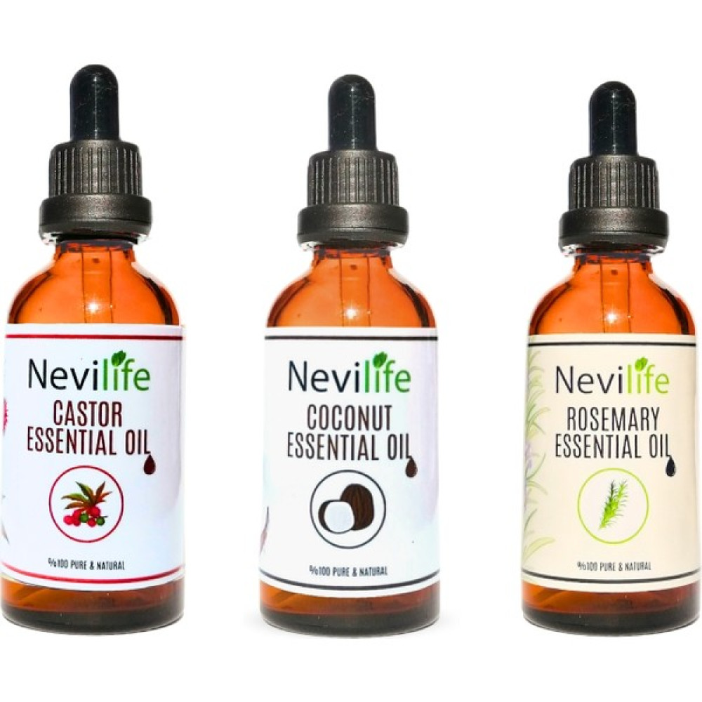 Nevilife 3'lü Bakım Yağları Biberiye Yağı 50 ml, Hindistan Cevizi Yağı 50 ml, Hint Yağı 50 ml Bitkisel Yağlar Fiyatı