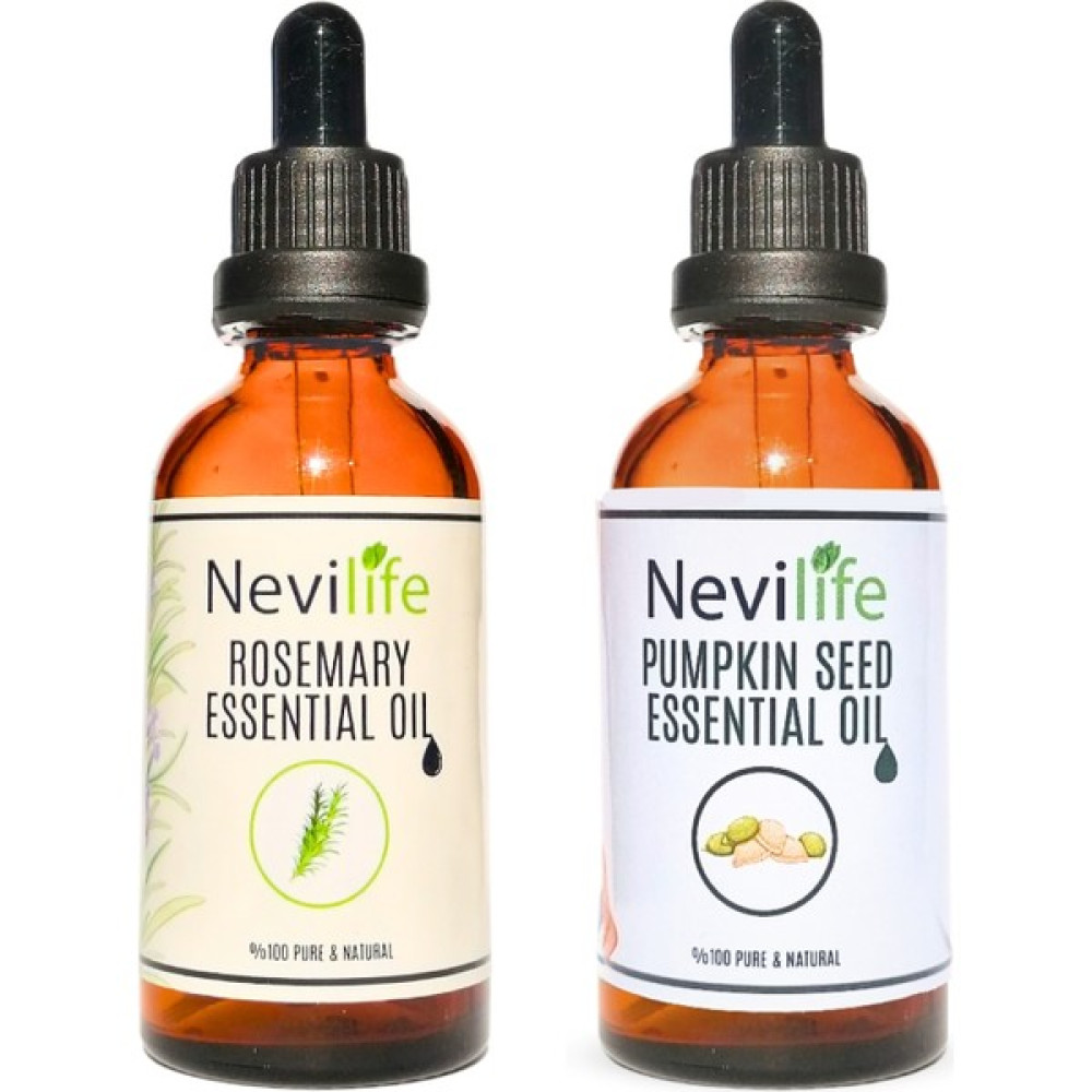 Nevilife Doğal Biberiye Yağı 20 ml ve Kabak Çekirdeği Yağı 20 ml Saç ve Cilt Bakımında Güçlü İkili Set Bitkisel Yağlar Fiyatı