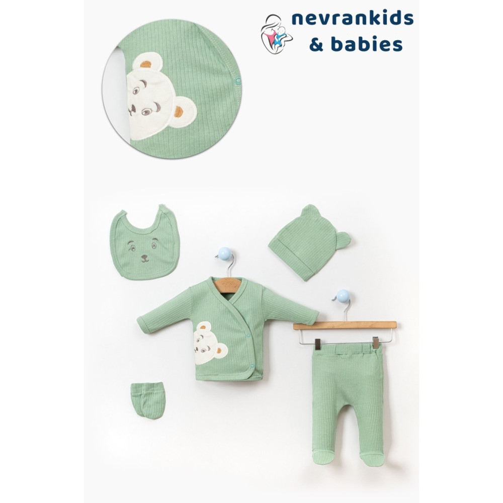 nevrankids Bear Organik 5li Hastane Çıkışı Seti 0-3 AY Beden Bebek Hastane Çıkışı Fiyatı
