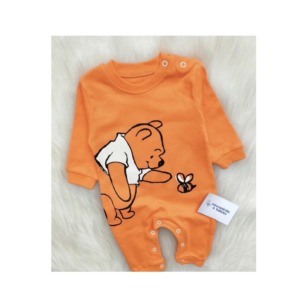 nevrankids Winnie The Pooh Arı Baskılı Tulum 6-9 AY Beden Kadın Giyim Fiyatı