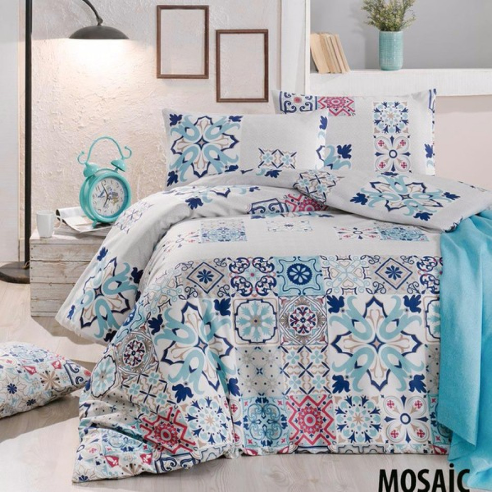 Nevresimev Mosaic Çift Kişilik Nevresim Seti - 200 x 220  cm - Renkli Nevresim Takımı Fiyatı